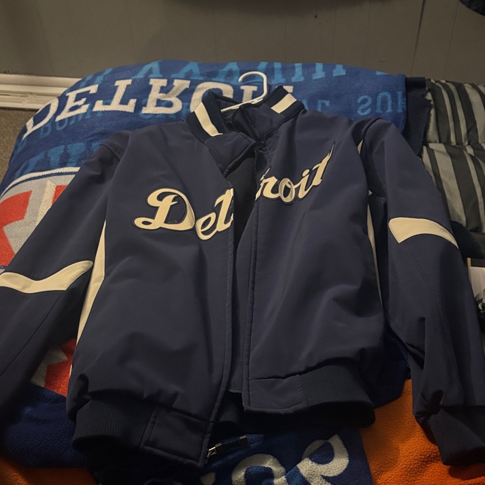 MLB Detroit Varsity Jacket in Navy and White